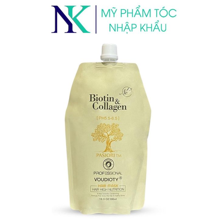 HẤP DẦU BIOTIN COLLAGEN PASIORI VOUDIOTY PHỤC HỒI TÓC HƯ NÁT 500ML