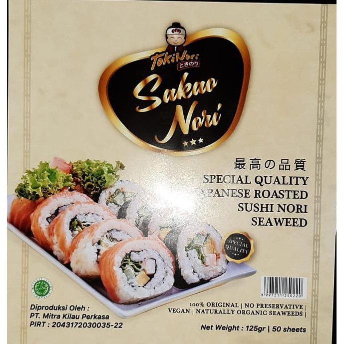 TOKINORI SAKAO NORI 50 Lembar Untuk Kimbap Sushi 125 Gram Lazada