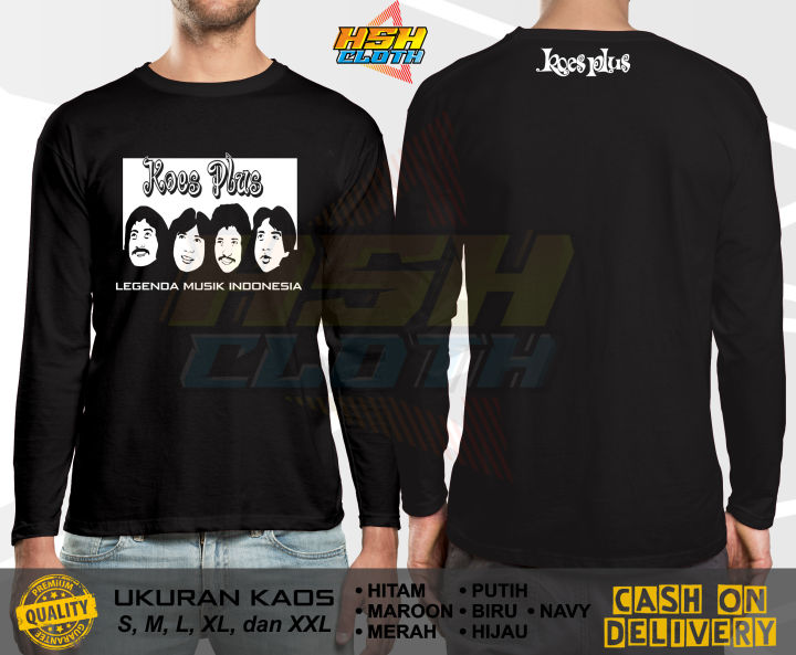 Kaos Lengan Panjang Koes Plus Legenda Musik Indonesia Band Bisa Custom