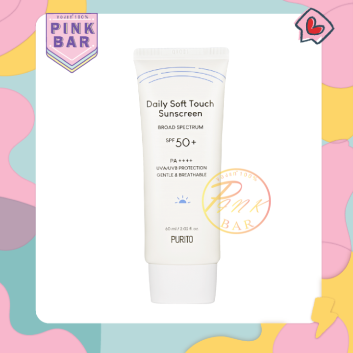 ของแท100 PURITO Daily Soft Touch Sunscreen 60ml กนแดดซอฟต ทช พร