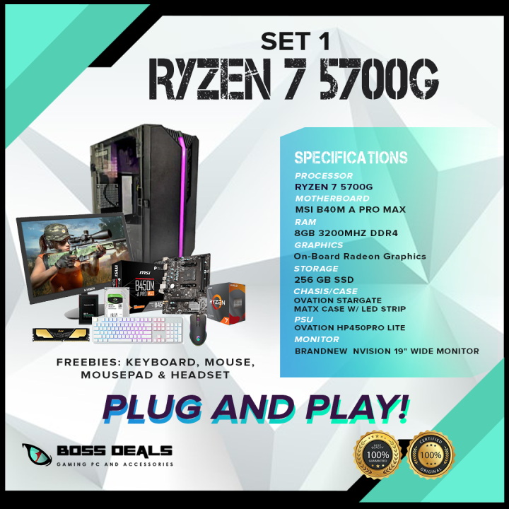 RYZEN 7 5700G DESKTOP PC PACKAGE ALL BRAND NEW Lazada PH