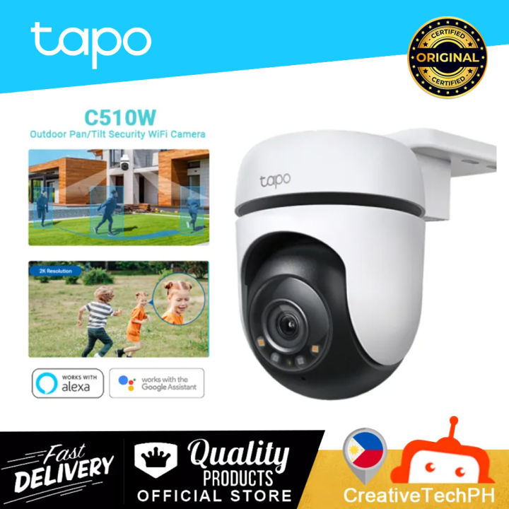 Tp Link Tapo C W K Mp Outdoor Pan Tilt Ip Camera Full Color Night