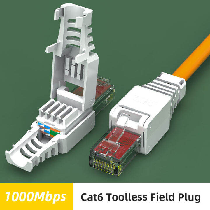 Zoerax Pcs Tool Free Rj Cat Connector Ethernet Termination Plugs