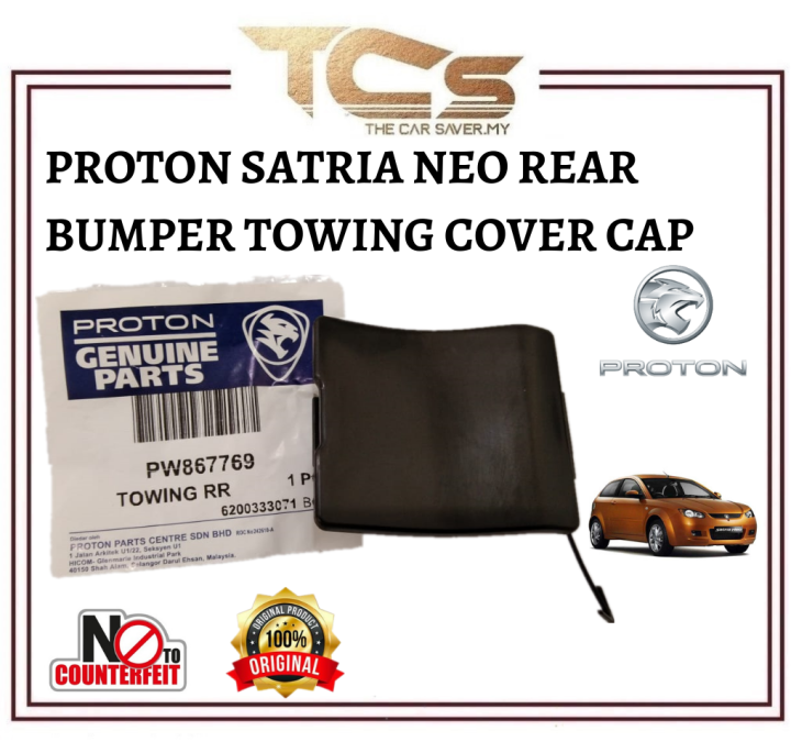 Original Proton Satria Neo Rear Bumper Towing Cover Cap Lazada