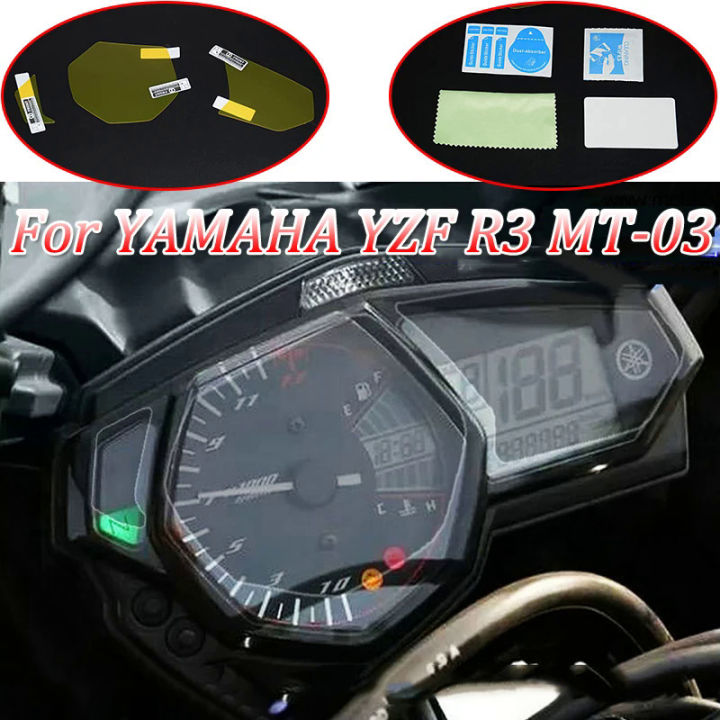 R3 MT03 Moto cụm bảo vệ đầu phim cụ bảng điều khiển Bìa bảo vệ TPU Blu