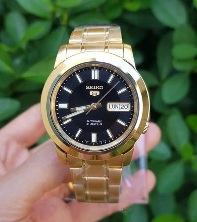 Seiko 5 SNKK22K1 Automatic Gold Tone Stainless Steel Analog Men S Watch