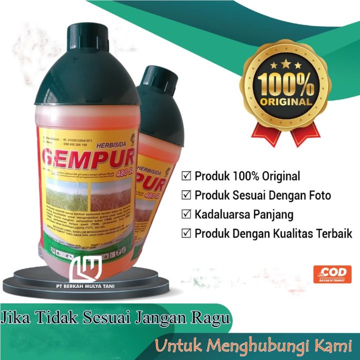 Herbisida Gempur 480sl 1 Liter Obat Pembasmi Gulma Rumput Lazada