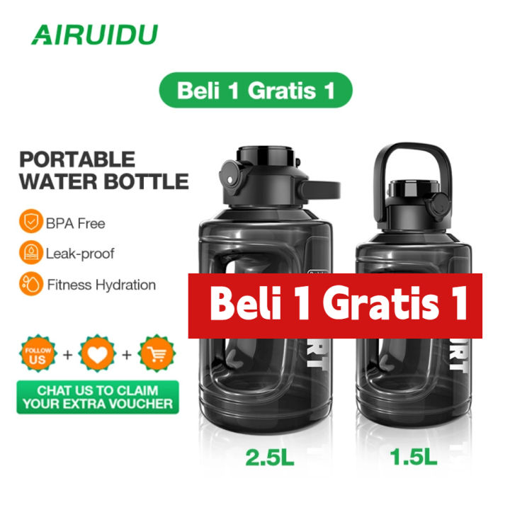 Beli 1 Gratis 1COD AIRUIDU Botol Minum Ecentio 2 5L 1 5L Botol Minum