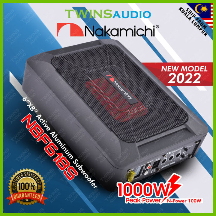 Nakamichi 8 1000W Car Active Slim Subwoofer Nakamichi NBF08A Underseat