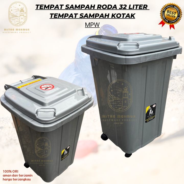 TERMURAH TEMPAT SAMPAH RODA 32 LITER MPW TEMPAT SAMPAH MURAH