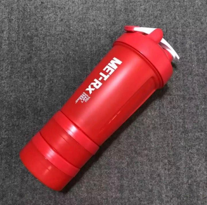 Met Rx Protein Blender Fitness Bottle Powder Shaker Cup Mixer With