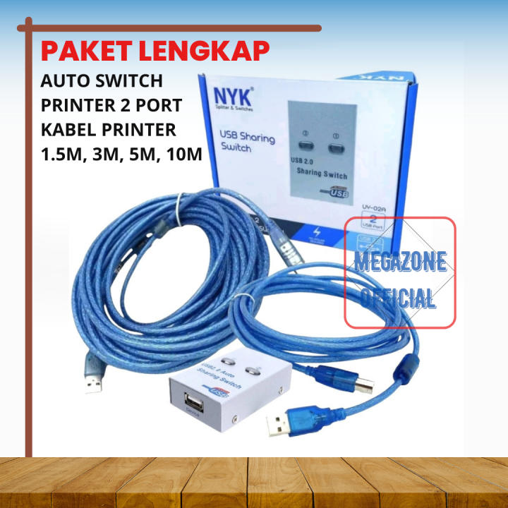 Paket Auto Switch Printer Kabel Printer Usb Sharing Switcher