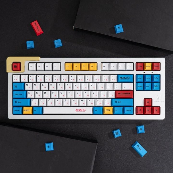 Keycaps Gundam Unicorn Japanese Pbt Cherry Profile Mechanical Keyboard