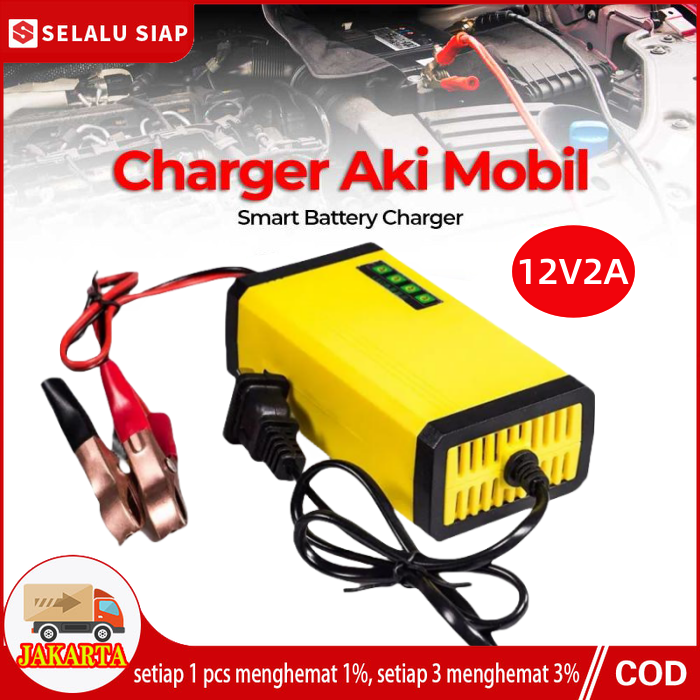 Charger Aki Portable V A Motor Mobil Pengisi Daya Baterai Mobil