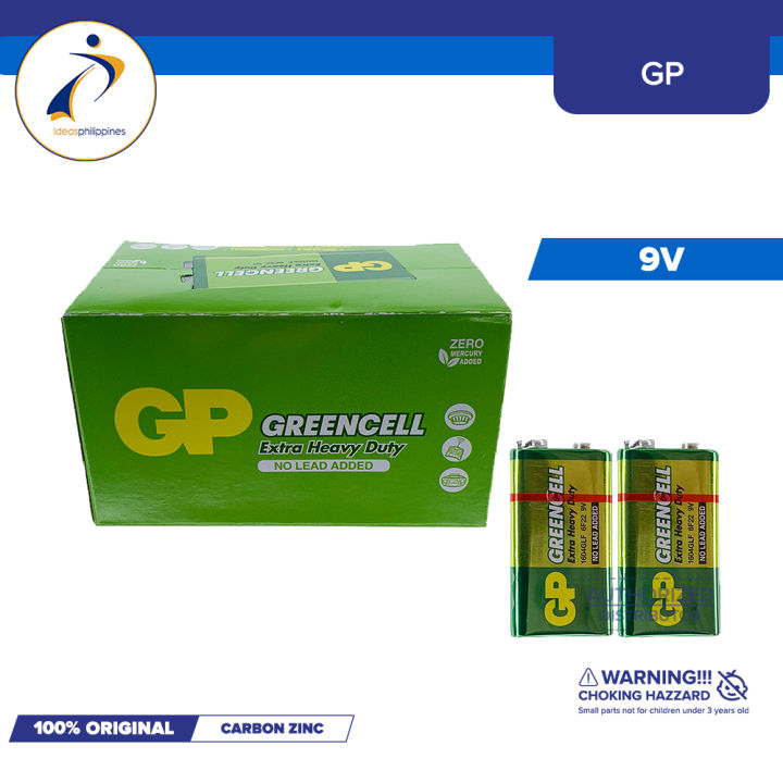 GP Greencell Carbon Zinc 9Volts Battery 10pcs Box Lazada PH