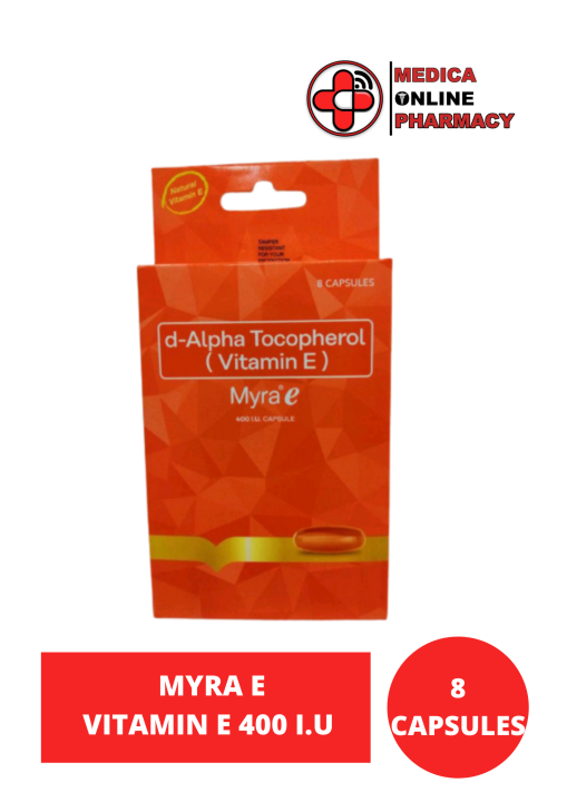 Myra E D Alpha Tocopherol VITAMIN E 400IU By 8 PIECES 1Box Lazada PH