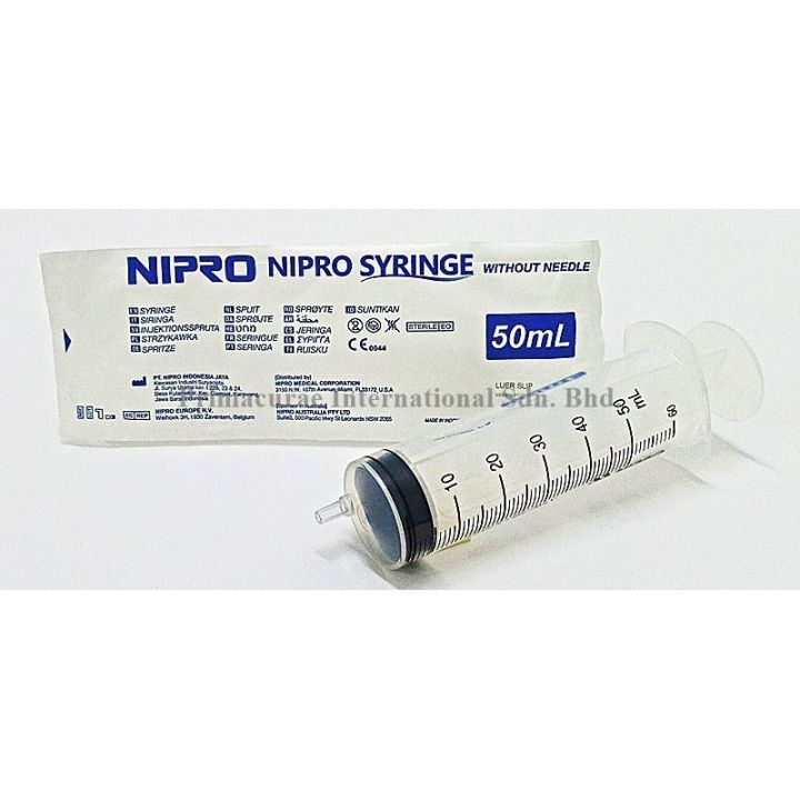 NIPRO SYRINGE 50ML LUER SLIP 50 Pcs Box EXPIRY 2026 Lazada