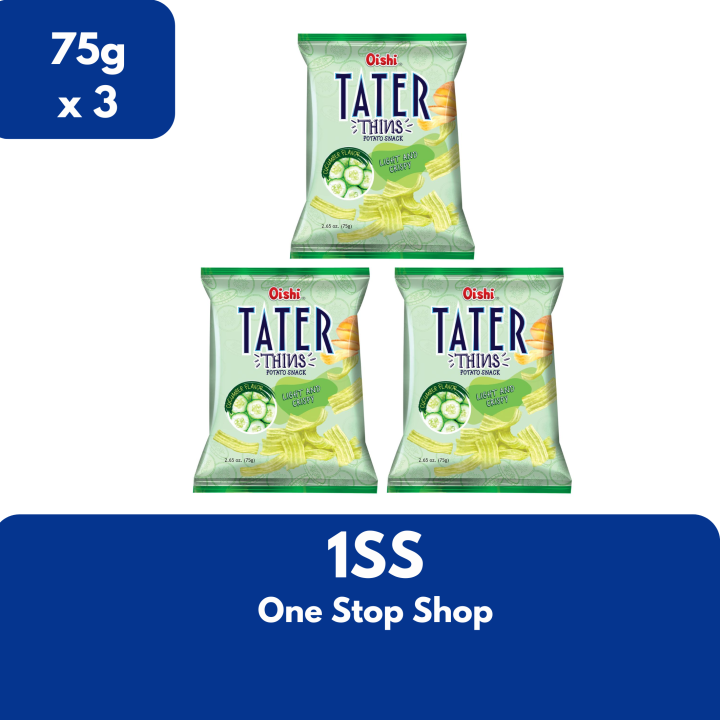 Oishi Tater Thins Cucumber Flavor Potato Snack G Set Of Lazada Ph