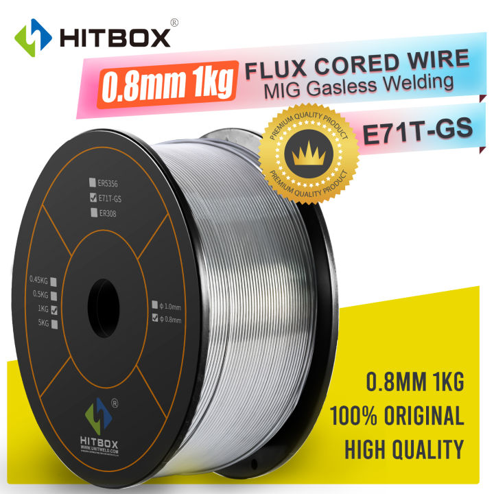 1KG 0 8MM 1 0MM HITBOX MIG Gasless Wire Flux Cored Welding Wire Gas