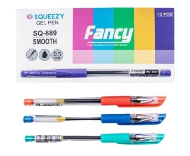 Box Pcs Pulpen Gel Zs Fancy Smooth Mm Pulpen Gel Lusin