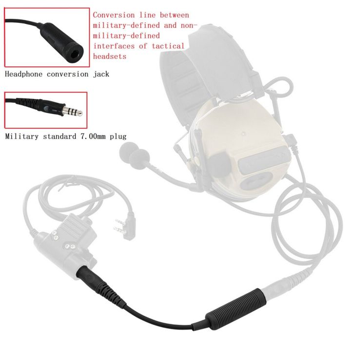 U Cable Adapter Tactical Headset Adapter Nato Military To Civilian