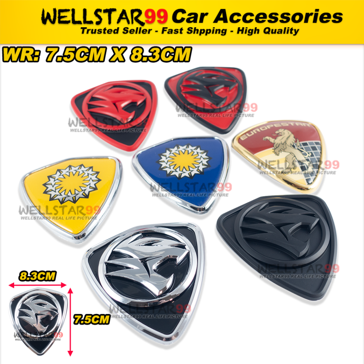 Proton 3D Logo Emblem For Waja MMC FLX BLM Persona Satria Neo Rear