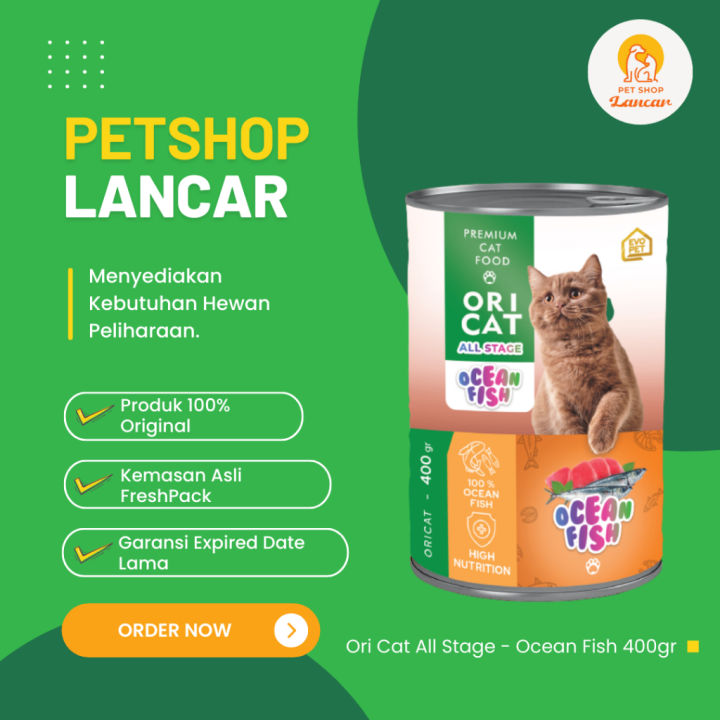 Makanan Kucing Basah Ori Cat Kaleng 400 Gr Ocean Fish Lazada Indonesia