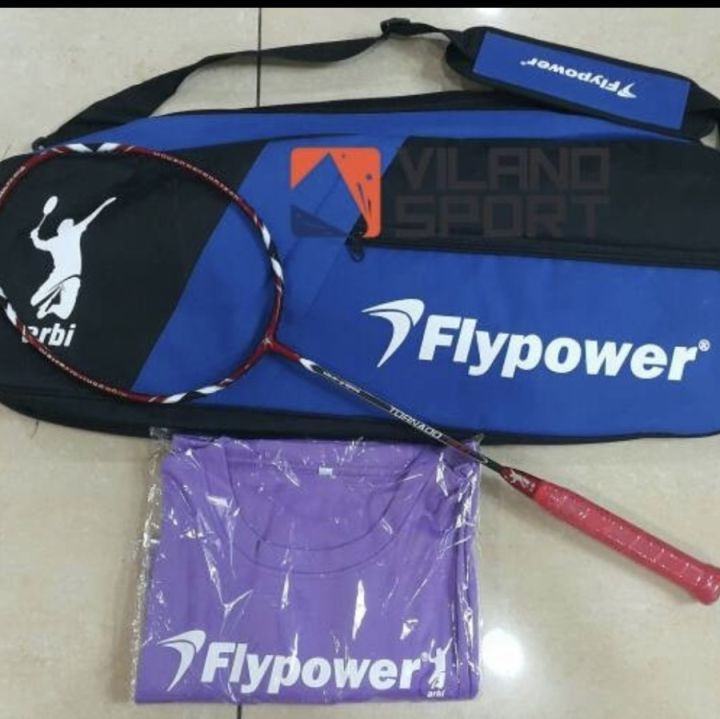 Raket Badminton FLYPOWER TORNADO 800 BONUS Tas Kaos Full Set Lazada