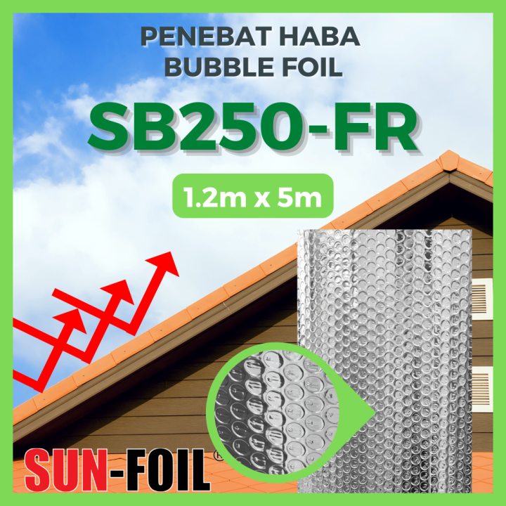 SUNFOIL SB250 FR 5m Bubble Foil Series Bubble Aluminium Foil Penebat