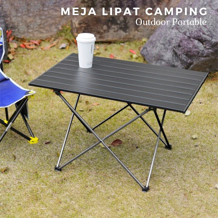 Meja Lipat Camping Piknik Outdoor Portable Aluminium Lazada Indonesia