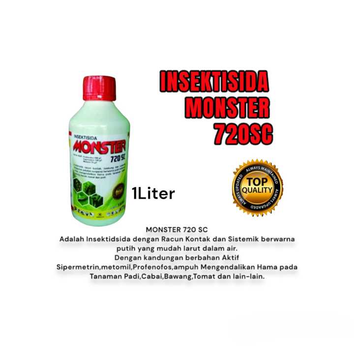 INSEKTISIDA MONSTER 720SC 1LITER SIPERMETRIN METOMIL UNTUK HAMA TANAMAN