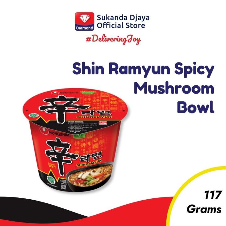 Nongshim Bowl Shin Ramyun Spicy Mushroom 117 Gr Mie Instan Korea