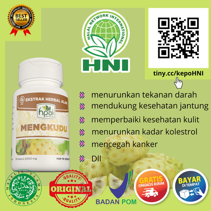 Obat Herbal Untuk Darah Tinggi MENGKUDU Kapsul Herbal Hni Hpai Lazada