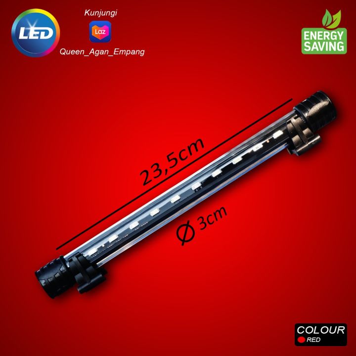 Lampu Led Celup Aquarium Cm Warna Merah Lampu Aquascape Lampu