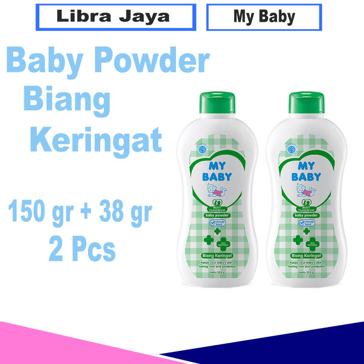 My Baby Powder Biang Keringat 150 Gram Extra 38 Gram X 2 Pcs Bedak