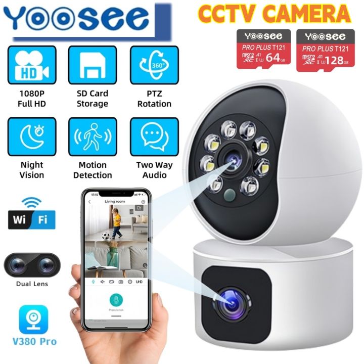 Yoosee V Pro Dual Lens Cctv Camera P Hd Wifi Pengesanan Manusia