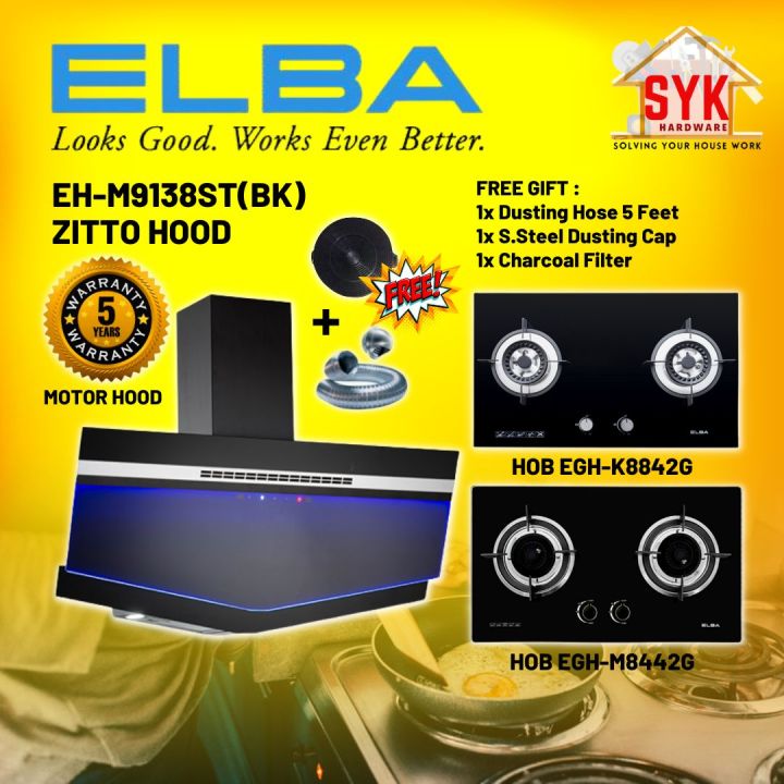 Syk Elba Hood Eh M St Bk Zitto Designer Cooker Hood Kitchen Hood