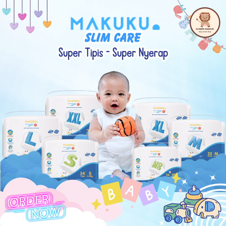 Makuku Sap Diapers Slim Care Pants Popok Bayi Tipis Extra Dry Anti