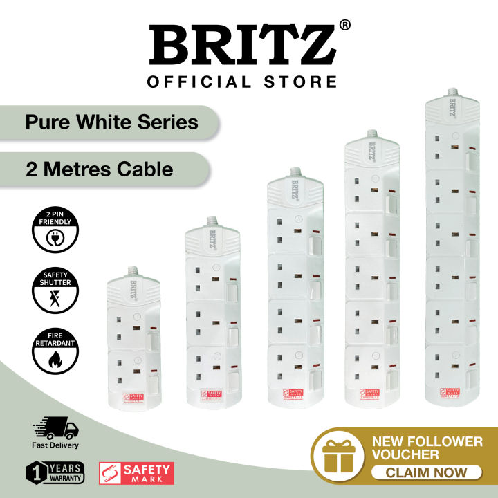 Britz Extension Socket Cord Safety Mark Way