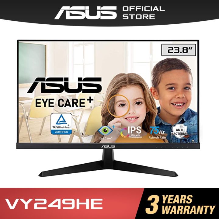 Asus 24 Gaming Monitor VY249HE Anti Bacterial IPS Monitor 75Hz 1ms