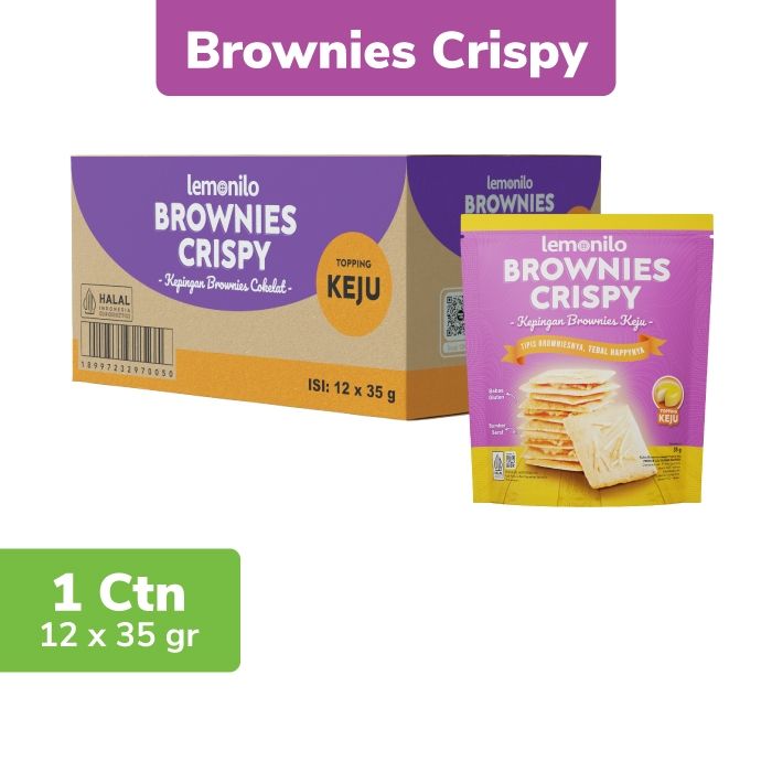 Lemonilo Brownies Crispy Keju 12 Pcs Brownies Crispy Sedus Lazada