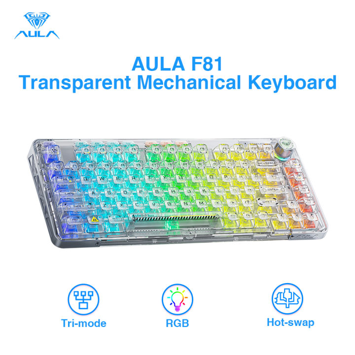 Aula Keys Tri Mode Customized Mechanical Keyboard Bluetooth Wireless