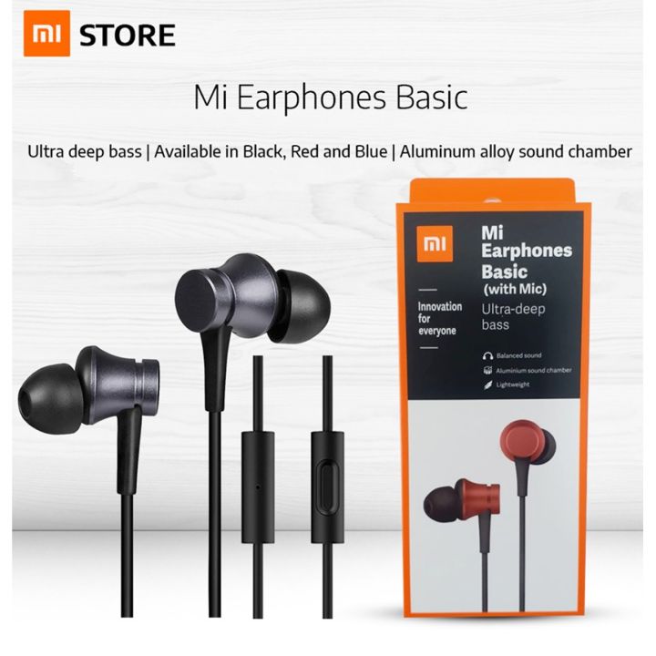 Xiaomi Mi In Ear Headphones Basic Piston Earphone Mm Audio Jack With