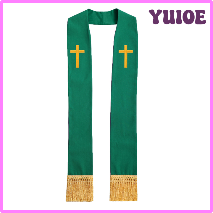 Yuioe Catholic Church Clergy Stole Orthodox Pastor Cross Scarf Fvbhy