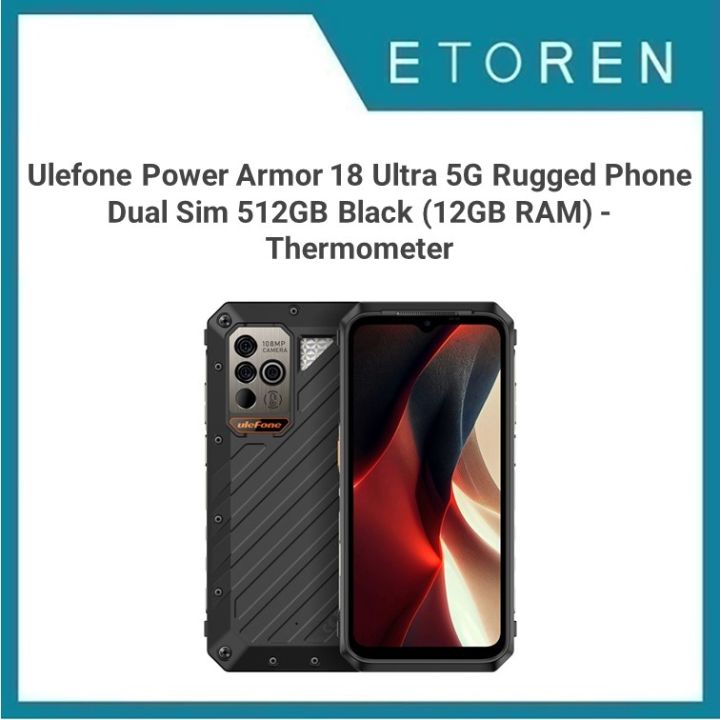 Ulefone Power Armor 18 Ultra 5G Rugged Phone Dual Sim 512GB Black 12GB