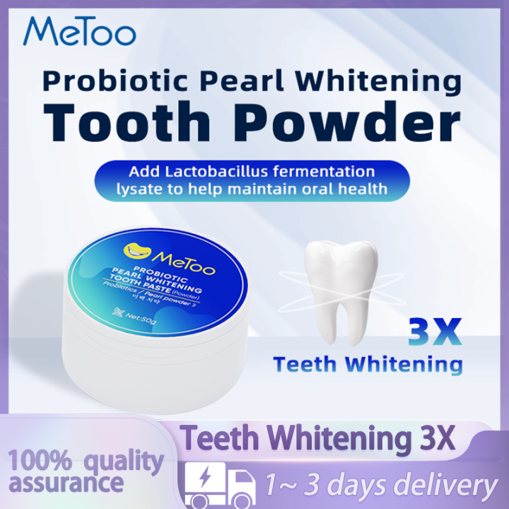 MeToo Teeth Whitening Powder Whitening Tooth Powder Probiotics Pearl