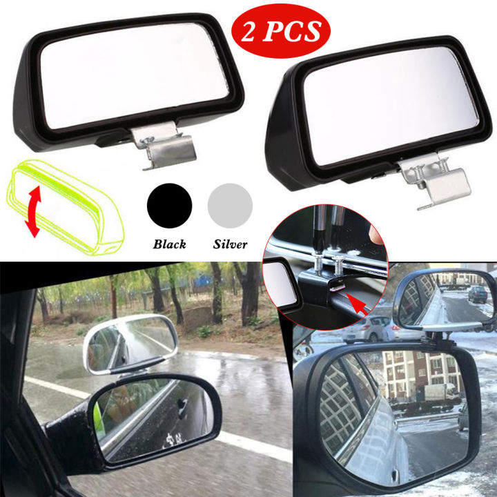 FreeShip 2pcs Blindes Spot Mirrors For Cars Adjustable Car Auxiliary