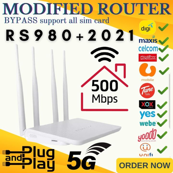 New Version RS980 2021 MOD Modified Modem UNLOCK TO ALL SIM NEW 4G