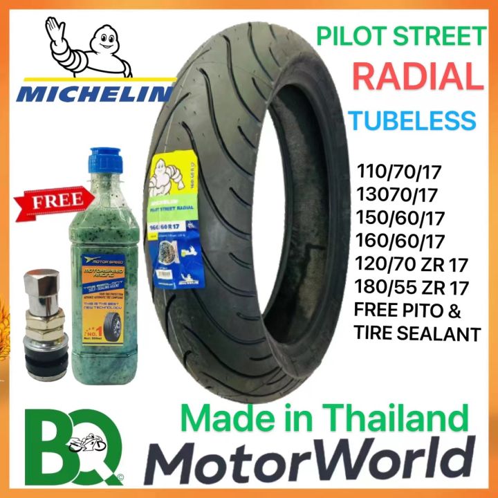 Michelin Pilot Street Radial Tubeless Free Pito Tire Sealant