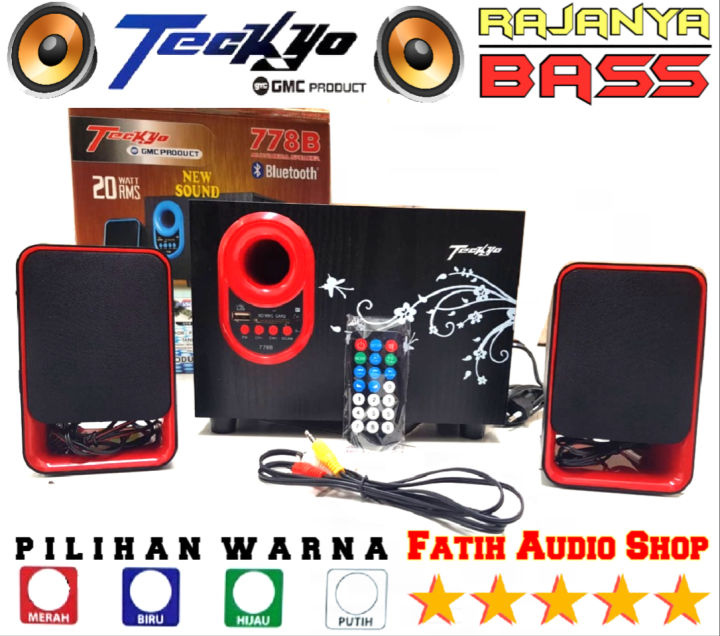 Speaker Aktif Speker GMC Teckyo 778B Bluetooth Subwoofer Bass Bisa